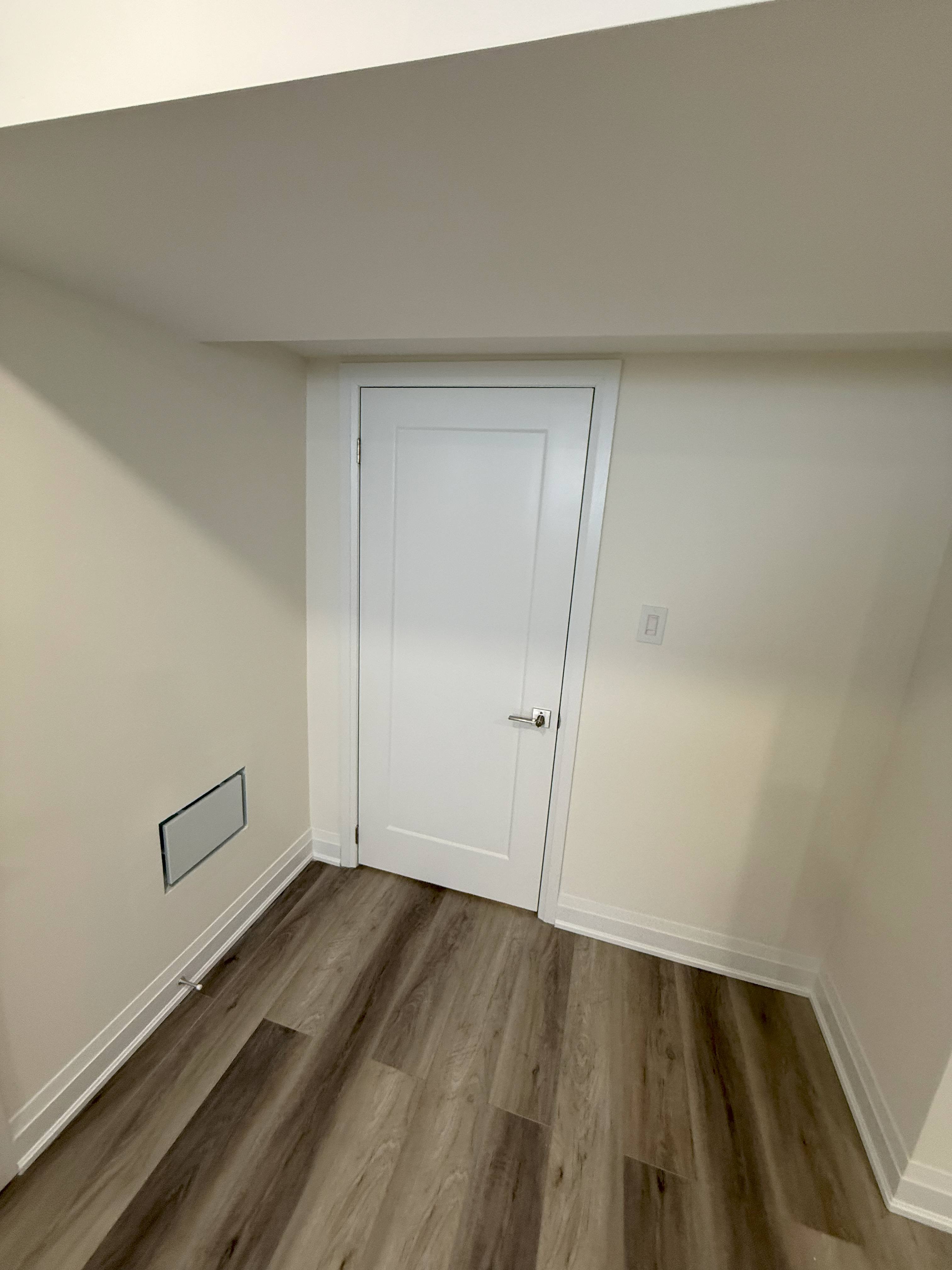 Modern interior passage door and lighting switchgear