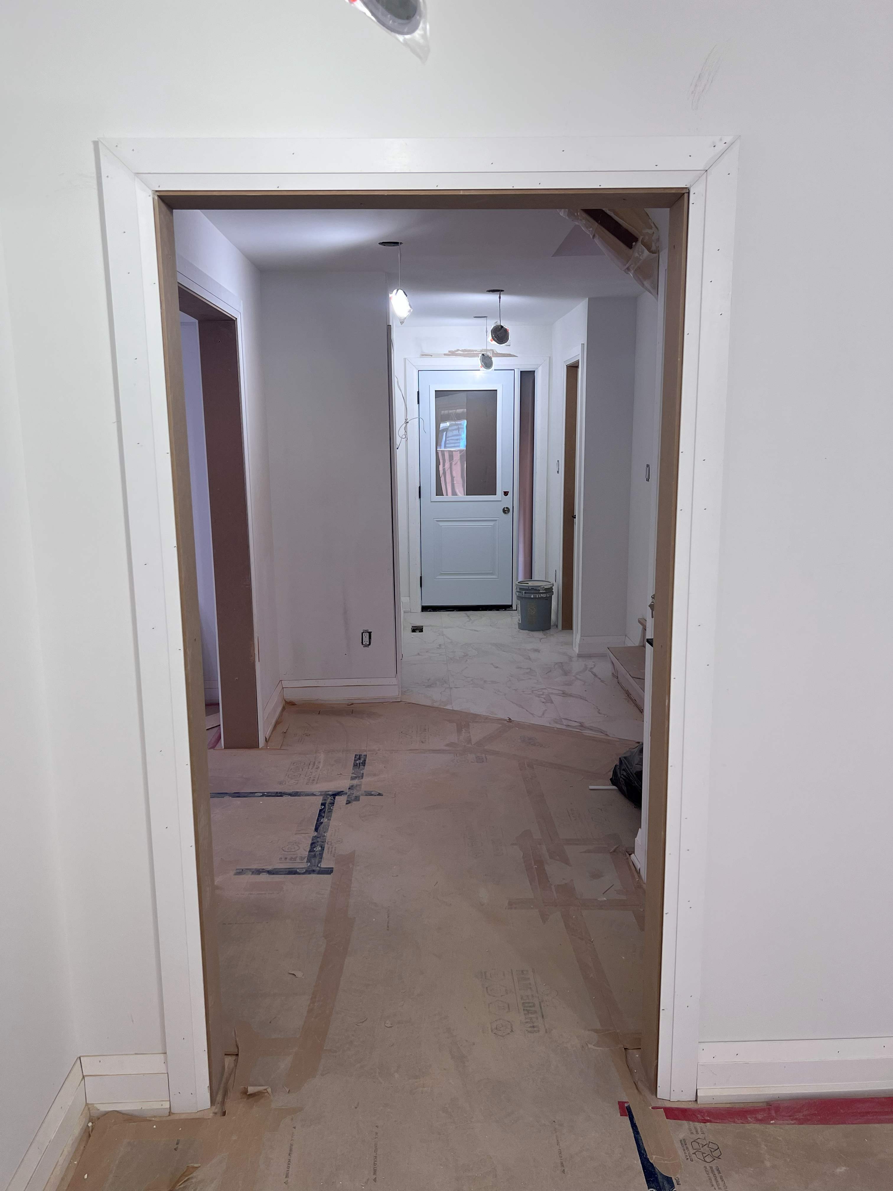 Structural framing and electrical rough-in