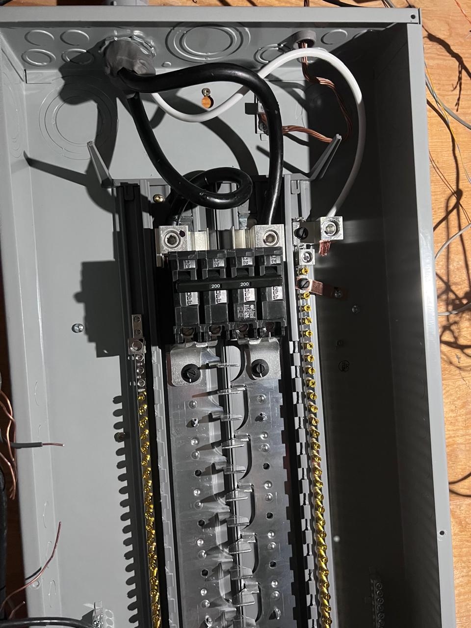 Precision breaker panel wiring craftsmanship